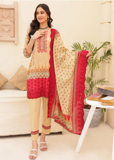Dilkash By MTF Chikankari Embroidered Lawn Unstitched 3 Piece Suit - MTF24DL 02